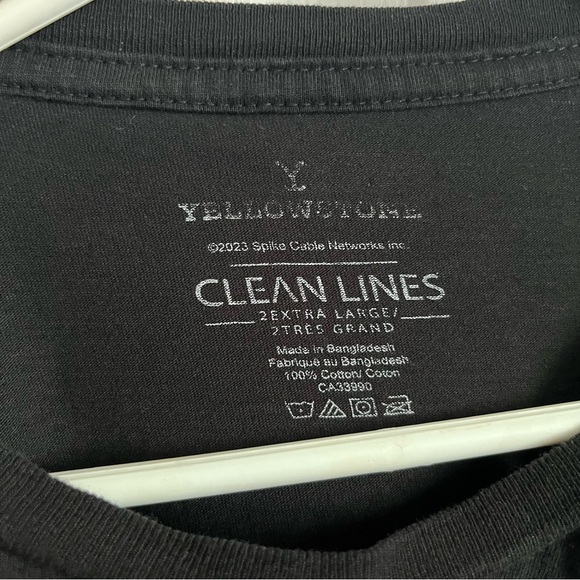 3/25$💥 Yellowstone Dutton Ranch Montana t shirt tee Men 2XL XXL black horse - Picture 2 of 4